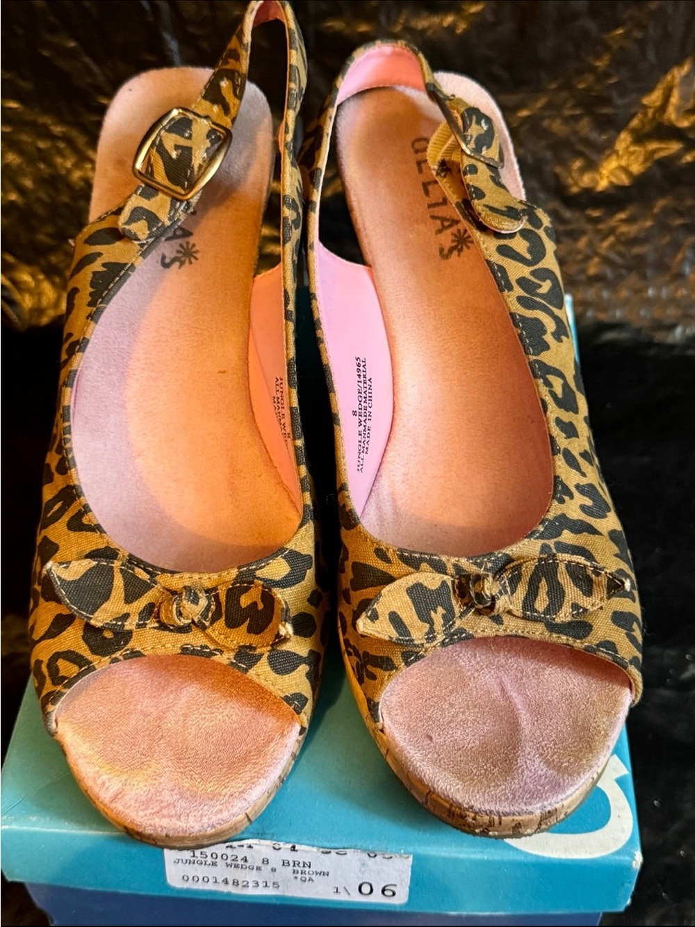 Delia’s Women Y2K Jungle Wedge Leopard Print Heels Size 8